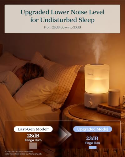 Image of Levoit Humidifiers for Bedroom 3.2L for Large Room, Dishwasher Safe