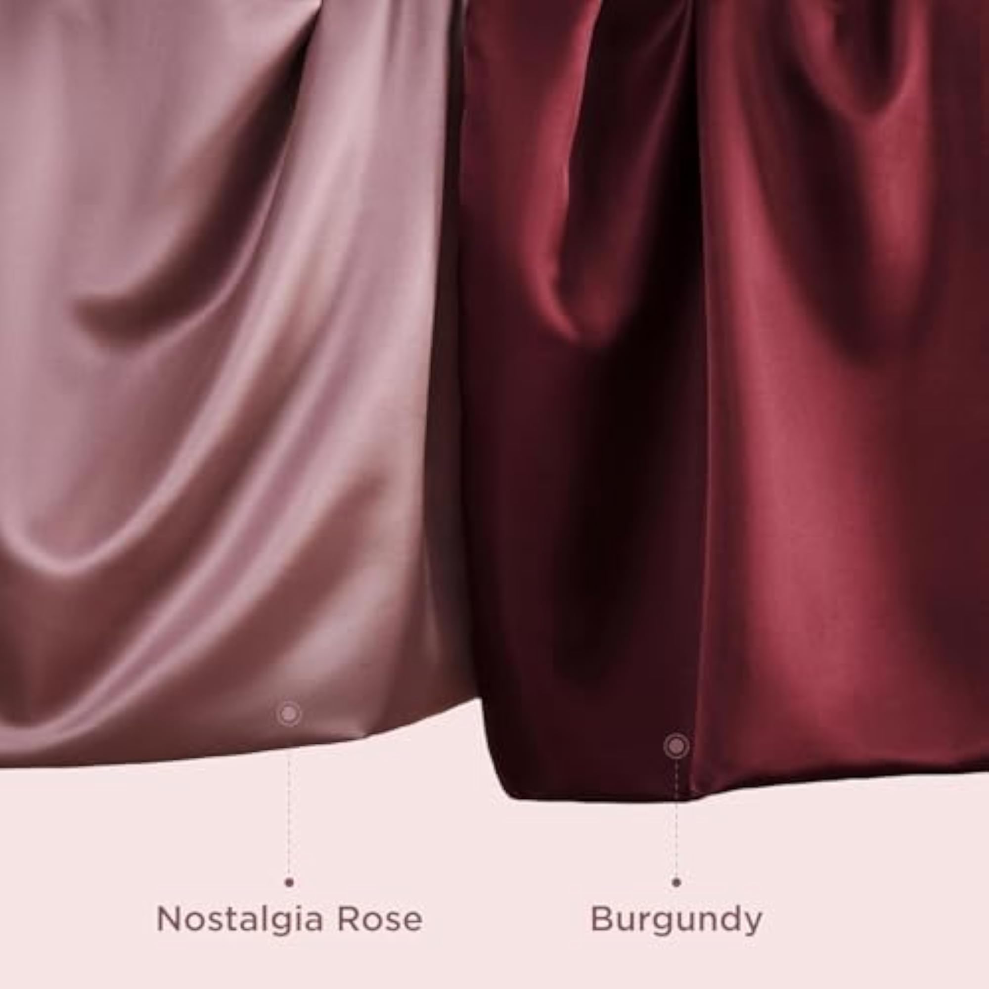 Solid Satin Silk Pillow Cover with Scrunchies for Women