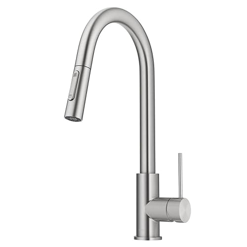KRAUS Oletto Contemporary Pull-Down Single Handle Kitchen Faucet in Spot
