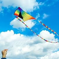 HONBO Drachen Kinder, Flugdrachen für Kinder und Erwachsene,Großer Drachen für Children ab 6,inklusiv Drachenschnur (Flower) – Ansicht 3