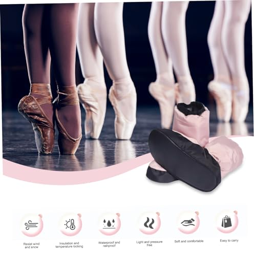 Ballet Boots, Soft Sole Thickened Warming Up Dance Boots with Adjustable Strap, Waterproof Wear-Resistant Girls Ballet Shoes for Dance Training in Winter, M4