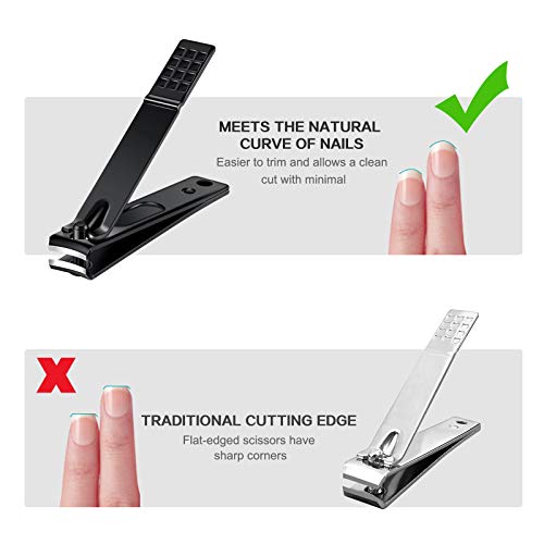 Nail Clippers Sharp Sturdy Toenail Fingernail Clippers for Men Seniors 4 pcs Nail Cutter Set