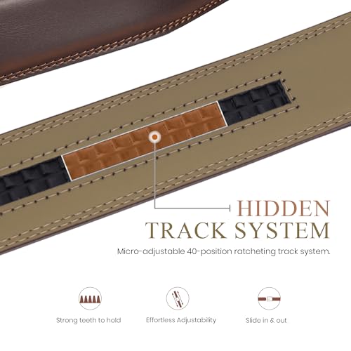 Image of Genuine Leather Belt for Men Formal & Casual Wear - Belts for Men Leather Original, Durable Buckle - Belt for Man - Gift for Husband, Father, Friend