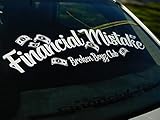 Financial Mistake V2 Windshield Rear Window Decal Car Sticker Banner JDM Vinyl Graphics Stance Kanji KDM Stance Static