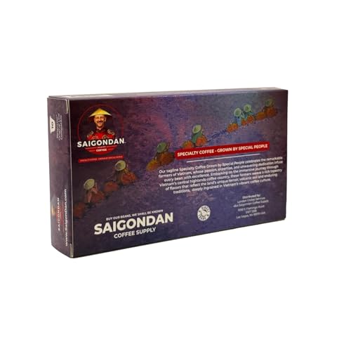 Vietnamese Coffee Pods – Espresso Roast Italian Style | Vietnamese Robusta & Arabica Blend | Celebration Flavor | Single Origin | Small Batch Roasted | Saigondan | Compatible with All Nespresso Original Line Machines | 10 Capsules