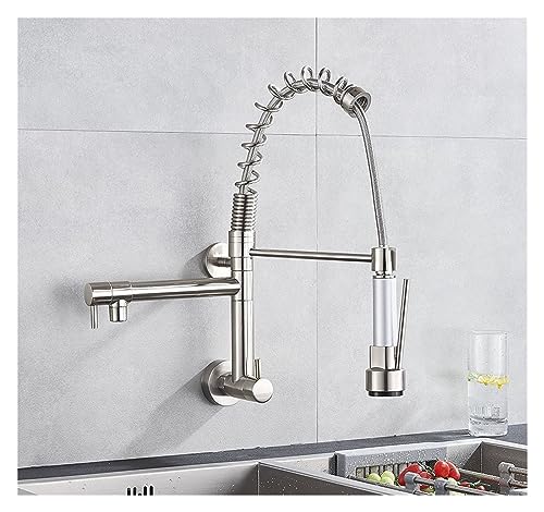 Robinet mural noir mat rotatif 360 pour cuisine et salle de bain