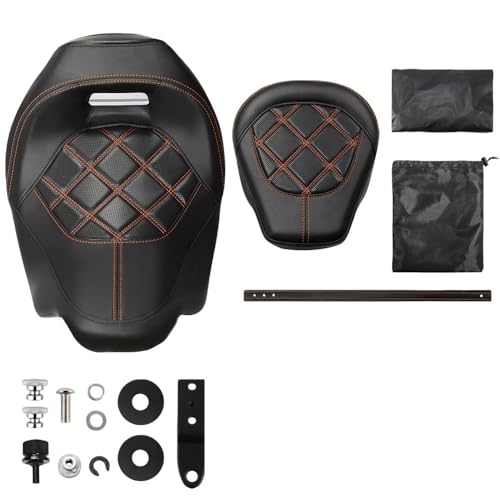 Siège moto coussin en cuir synthétique siège passager deux places Touring Road King