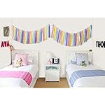 Pastel Rainbow Ribbon Tassel Garland Colorful Fabric Banner Hanging Patry Decoration Backdrop for Baby Shower, Highchair, Birthday Macron Banner Backdrop Decor 40 Inches(L) X 14 Inches(W) - Image 5