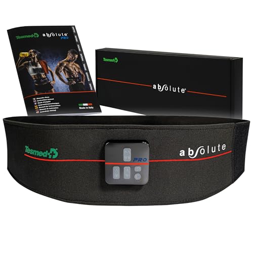 TESMED Absolute: Cintura Addominale EMS, Elettrostimolatore per Addominali Centrali e Laterali &ndash; Ricaricabile, 99 Intensit&agrave; &ndash; Allenamento e Tonificazione Muscolare &ndash; Made in Italy