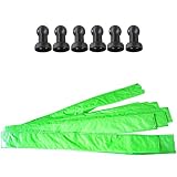 Merax Trampoline Replacement Black Pole Cap + Green PVC Sleeves for 12FT 14FT Round Trampolines (Par