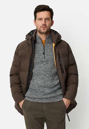 camel active Herren wasserdichte und Winddichte Regenjacke | Übergangsjacke Dunkelbraun, menswear-66 – Ansicht 2