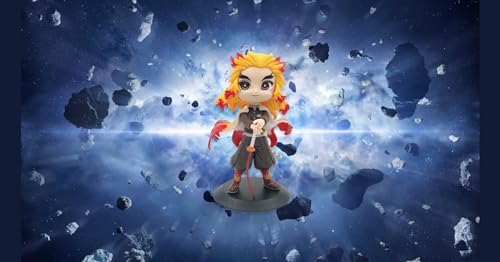 Image of Demon Slayer Rengoku Action Figure - Flame Hashira Kyojuro Collectible Toy, Anime PVC Figurine with Sword, Kimetsu no Yaiba Statue for Fans & Kids - Rengoku