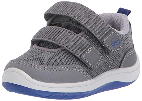 Stride Rite 360 Boy's Dash Anti-Microbial Dual Width Insole Athletic Sneaker, Grey, 3.5 M US Toddler