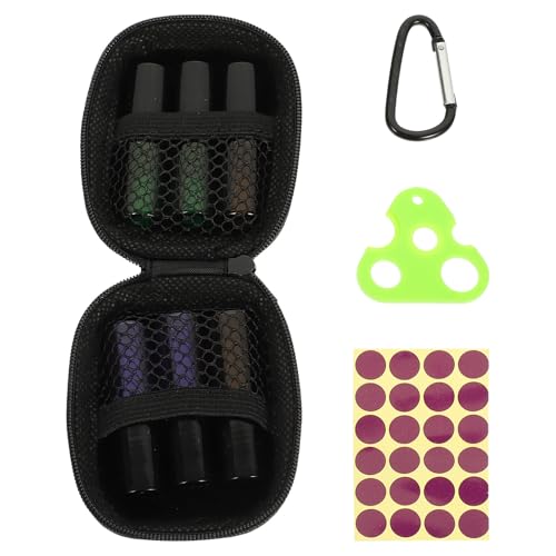 jojofuny 6 Frascos de Vidrio con Rodillo de 5ml, Material Grueso, Diseño Anti-fugas Adecuado para Viajes y Uso Diario en Aromaterapia
