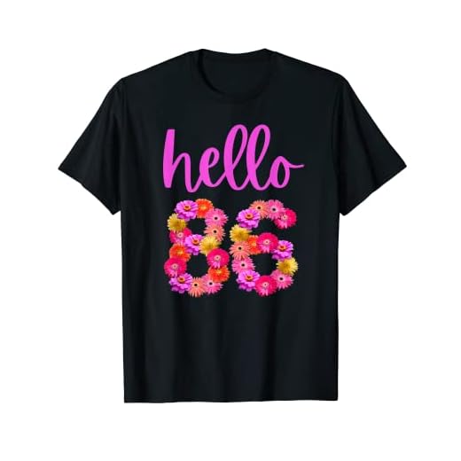 Flor de cumpleaños de 86 años Hola 86 Es mi cumpleaños 86 Camiseta