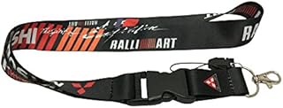 1pcs Black Color USA Ship New Quick Release Neck Strap Lanyard Keychain Keyring Car Keys House Keys ID Badges Card For Mitsubishi Ralliart Design