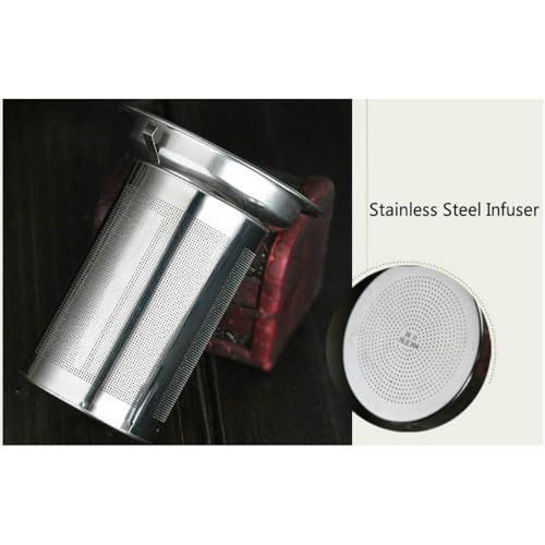 Image of Borosilicate Glass stovetop Kettle with Stainless Steel Infuser teapot to Infuse Tea Coffee Black Tea harbal kadha Tea Pot for Making Green Tea (Square Teapot 750ML)