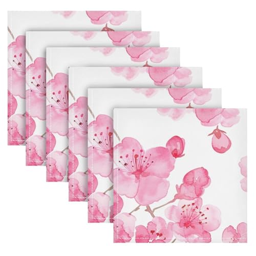 Servilletas de tela poliéster set de 6, 20 x 20 pulg miniatura 2