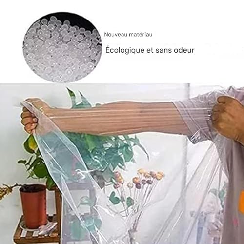 Bâche transparente avec œillets renforcés pour serre et protection de mobilier - 8