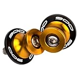 MotHeartCNC M8 Paddock-Ständer Bobbins für Z900 2017-2024 Motorrad Bobbins Spulen für den Paddock-Ständer m8 Motorrad Bobbins z900 Zubehör (Gold)