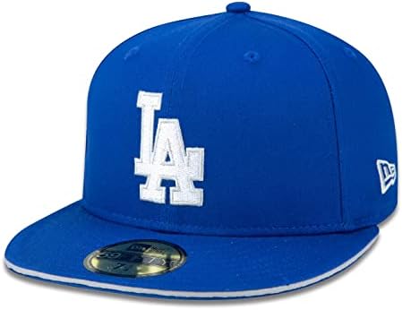 Bone New Era 59FIFTY MLB Los Angeles Dodgers Core Aba Reta Azul