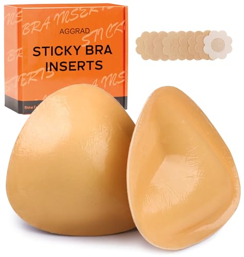 Image of Double-Sided Sticky Bra Pads Inserts Ultra Instant Volume Push up Stick on Bra for Women Swimsuit Bikini Dresses
