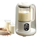 Máquina para hacer leche de nueces de 1500 ml, máquina automática de leche vegetal 8 en 1 para bebidas caseras de almendras, avena, yogur de soja y sin lácteos, modos preestablecidos inteligentes