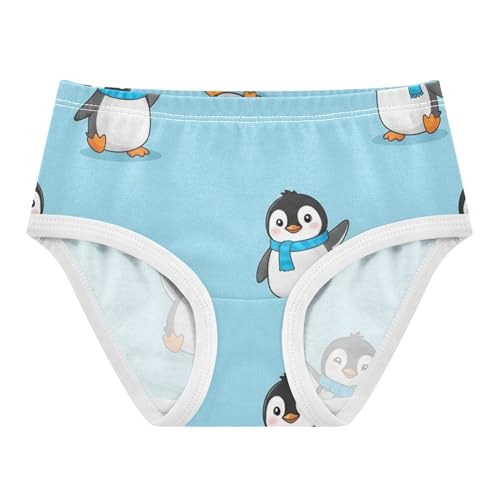 Cotton Toddler Underwear Floral Cute Cartoon Penguins Blue Panties Little Girl Animal Briefs Undies Kids 2t