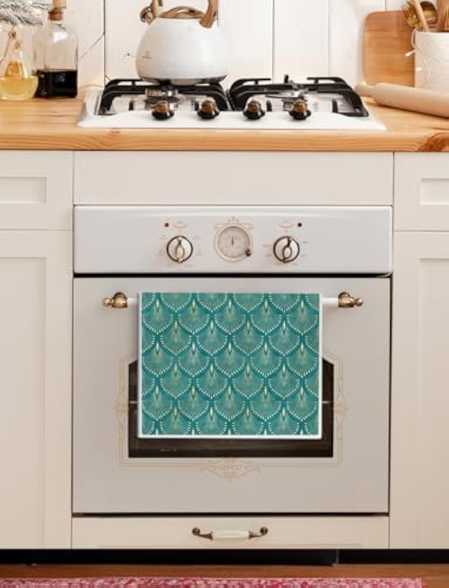Luxury Art Deco Kitchen Towels, Set of 2