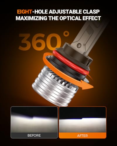 Image of SEALIGHT 9007 Bulbs, 120,000LM 17X Brightness, 9007 6500K White, IP68 Waterproof 80,000Hrs Lifespan, 5X Heat Dissipation Driving Bulbs, Plug and Play, 2 Pack