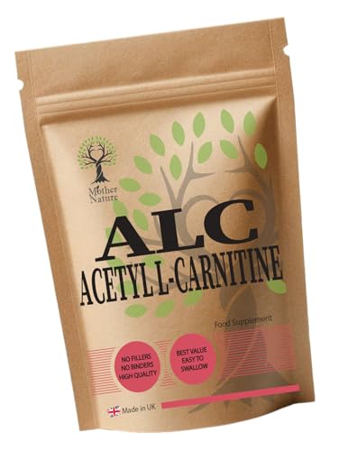 Mother Nature® Acetyl L-CARNITINE 1000mg per Serving | 60 Vegan Capsules | High Strength ALCAR | Natural Energiser | Improves Sports Performance & Metabolism | Non-GMO (60 Capsules)