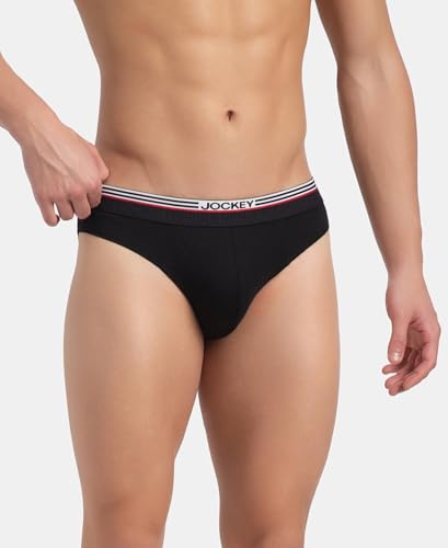 Image of Jockey US49 Men Super Combed Cotton Solid Brief with Ultrasoft Waistband