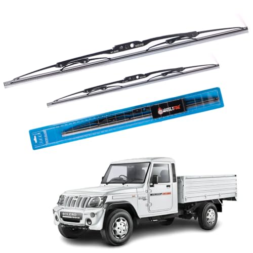 Image of Windshield Car Wiper Blades Metal Frame Water Repellant Cleaning Wiper Blades Refills Best for Mahindra Maxx Pickup /Maxx (1998 Onwards) Dr 12 inch /Pa 12 inch