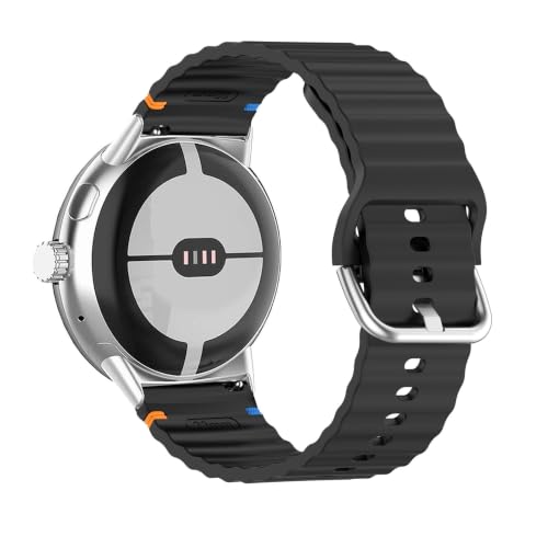 Correa de silicona suave con línea ondulada para reloj Google Pixel Watch 4 3