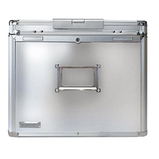 Vaultz VZ01210 Locking Digital Personal File Tote Box, Carry Handle and Digital Combination Lock, Letter Size, 7.2 x 12.5 x 14.7 Inches, Silver Aluminum