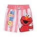 Sesame Street Elmo Boys UPF 50+ Swim Trunks Shorts Bathing Suit for Infant and Toddlers Red