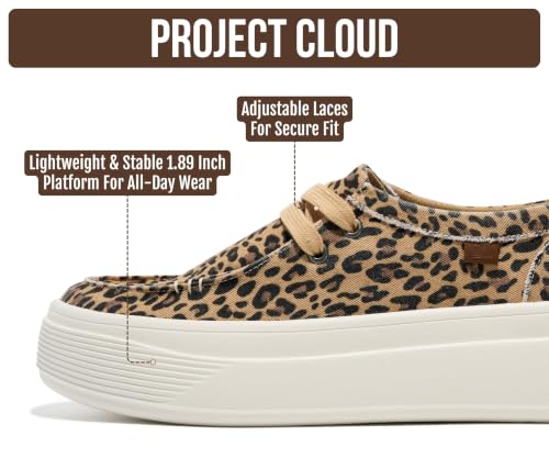 Image of Project Cloud Canvas Platform Loafers for Women Boat Shoes for Women (Dana)