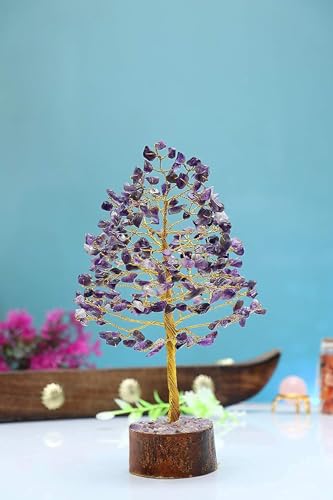 Image of ZAICUS Amethyst Crystal Tree Gemstone Healing Home Decor