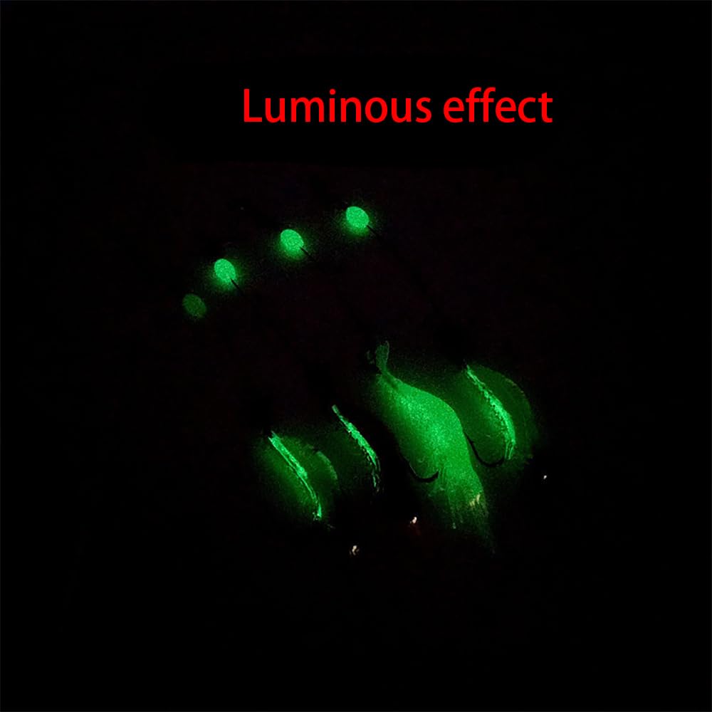 Cebos de pesca, Camarones luminosos artificiales,Señuelo de pesca luminoso,con anzuelo afilado,Señuelo de silicona suave,Gancho afilado for aparejos de camarones,Juego de cebo suave de silicona artifi