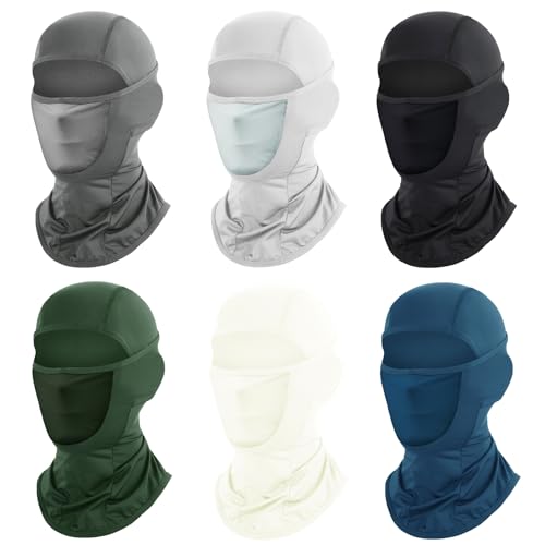 Image of 6 Packs Ski Mask Sun UV Protection Hood Breathable, Balaclava Face Mask for Men Women - Motorcycle Fish