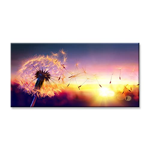 Affiches impressions art mural pissenlit et paysage violet salon