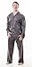 Up2date Fashion Men's Striped Satin Classic PJ set, Style- PJ55MediumGrey