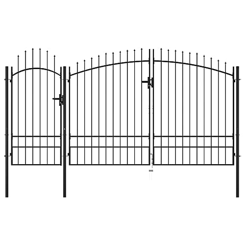 Image of vidaXL Garden Gate Woerden Steel 1,95x4 m Black