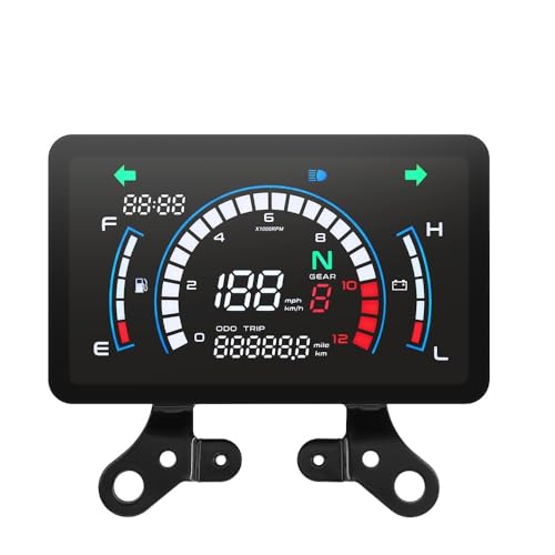 Compteur de vitesse moto avec tachymètre numérique tableau de bord universel tension kilométrage