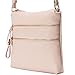 Solene Multi Zipper Pocket Crossbody Bag with Strap, Lightweight Travel bag, Daily Cell Phone Purses Messenger bag - WU085 (Nude)