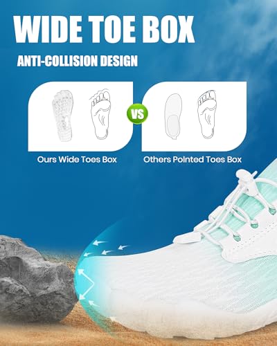 Hike Barefoot Water Shoes Women Men, Newly Water-Drops Pattern Pro Minimalist Shoe Quick Dry Wide Toe Breathable & Non-Slip for Hiking Beach Aqua Surf Swim4