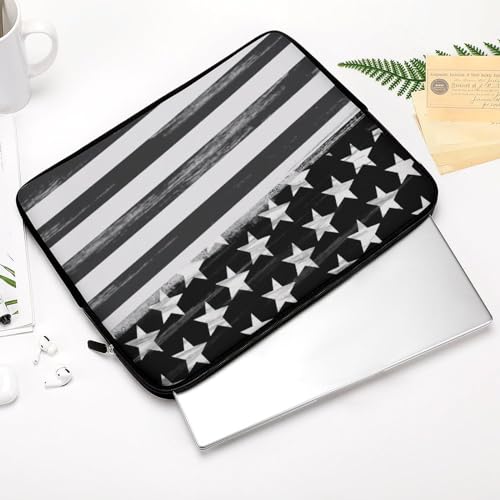 Funda para laptop con bandera americana negra, varios tamaños miniatura 4