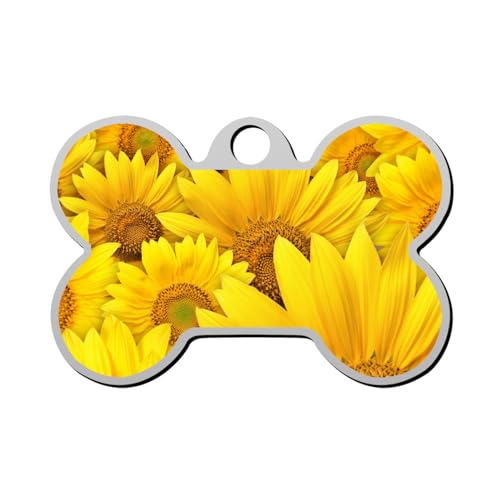 Sunflower Dog Tags for Pets Personalized Pet ID Tag with Any Name & Text Dog Custom Dog Name Tag Bone Dog ID Tag for Puppy Pet Dogs Furry Friend Sunflower Dog Tags for Pets Personalized Pet ID Tag with Any Name & Text Dog Custom Dog Name Tag Bone Dog ID Tag for Puppy Pet Dogs Furry Friend