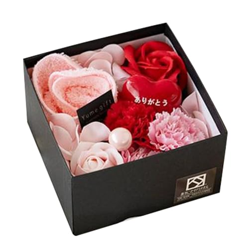 ユメギフト 泉州タオルフラワー フレグランスボックス Sサイズ(ハンカチタオル 1枚)アレンジ 贈り物 ギフト プレゼント [母の日]