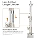 Anautin 9.2 FT Stainless Steel Light Stand Photography, 2 Pack Heavy Duty Photography Tripod Stand with 1/4” to 3/8” Screw Adapter for Strobe,LED Video Light,Ring Light, Monolight, Softbox